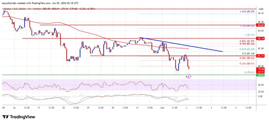 SOL/USD Hourly Price Chart