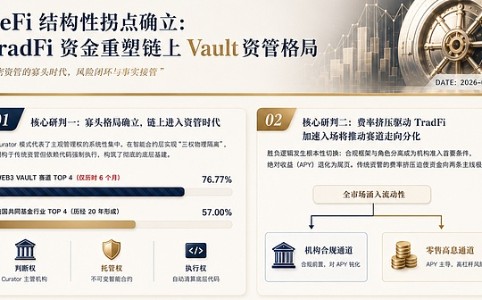 TradFi资金重塑链上Vault资管格局:集中度超传统金融,四环风险链隐现