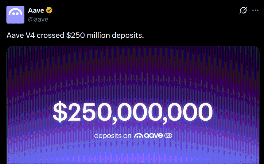  Aave V4 crosses $250M – But ONE liquidity challenge still remains 