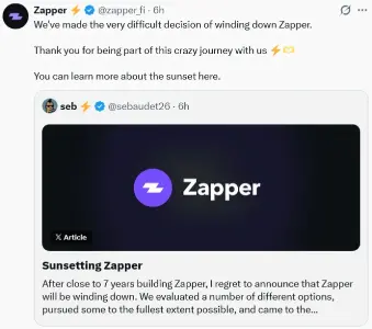 马克·库班支持的 DeFi 仪表板 Zapper 将在加密货币低迷时期关闭七年后